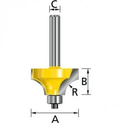 FRAISE 1/4 ROND PROF/D63.5 Q12 MAKITA - D11380