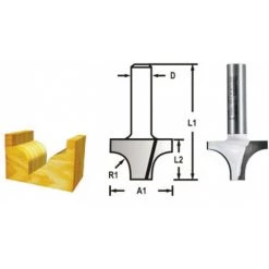 FRAISE 1/4 ROND Q 8 DIA 25,4 MAKITA - D48169