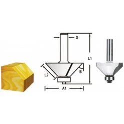FRAISE CHANF+RLT Q6 D25,4 A45 MAKITA - D48658