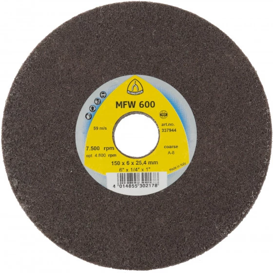 5 Roues Texture Compact VK MFW600 VU CO S 150X6X25,4 KLINGSPOR - 337944 3 5 Roues Texture Compact VK MFW600 VU CO S 150X6X25,4 KLINGSPOR - 337944